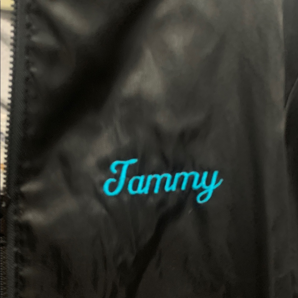Vintage Nemesis Eagle Embroidery Black Bomber Jacket - Picture 4 of 8